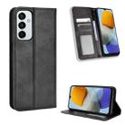 For Samsung Galaxy M13 4G / M23 5G Magnetic Buckle Retro Texture Leather Phone Case(Black) - 1