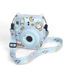 For FUJIFILM instax mini 12 Crystal Hard Acrylic Camera Case with Shoulder Strap(DIY Blue Cat) - 1