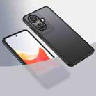 For OPPO K11 5G/OnePlus Nord CE3 Armor Clear TPU Hard PC Phone Case(Matte Black) - 1