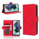 For Motorola Moto G13 / G23 4G Skin Feel Calf Texture Card Slots Leather Phone Case(Red) - 1