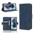 For Motorola Moto G13 / G23 4G Skin Feel Calf Texture Card Slots Leather Phone Case(Blue) - 1