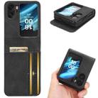 For OPPO Find N2 Flip Skin Feel Calf Texture Card Slots Leather Phone Case(Black) - 1