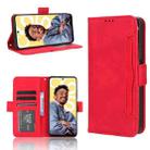 For Realme C55 4G Skin Feel Calf Texture Card Slots Leather Phone Case(Red) - 1