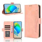 For ZTE Blade V40s Skin Feel Calf Texture Card Slots Leather Phone Case(Pink) - 1