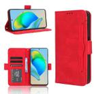 For ZTE Blade V40s Skin Feel Calf Texture Card Slots Leather Phone Case(Red) - 1