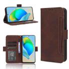 For ZTE Blade V40s Skin Feel Calf Texture Card Slots Leather Phone Case(Brown) - 1