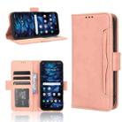 For Kyocera Digno SX3 KYG02 Skin Feel Calf Texture Card Slots Leather Phone Case(Pink) - 1