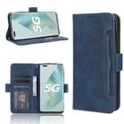 For Honor Magic5 Pro Skin Feel Calf Texture Card Slots Leather Phone Case(Blue) - 1