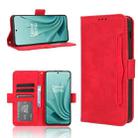 For OnePlus Ace 2V Skin Feel Calf Texture Card Slots Leather Phone Case(Red) - 1