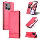 For Xiaomi Redmi 12C / Redmi 11A / Poco C55 AZNS Magnetic Calf Texture Flip Leather Phone Case(Red) - 1