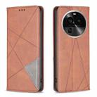 For OPPO Find X6 Pro 5G Prismatic Invisible Magnetic Leather Phone Case(Brown) - 1