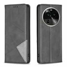 For OPPO Find X6 Pro 5G Prismatic Invisible Magnetic Leather Phone Case(Black) - 1