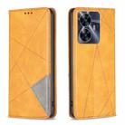 For Realme C55 Prismatic Invisible Magnetic Leather Phone Case(Yellow) - 1