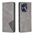 For Realme C55 Prismatic Invisible Magnetic Leather Phone Case(Grey) - 1