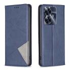 For Realme C55 Prismatic Invisible Magnetic Leather Phone Case(Blue) - 1