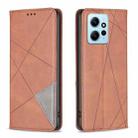 For Xiaomi Redmi Note 12 4G Global Prismatic Invisible Magnetic Leather Phone Case(Brown) - 1