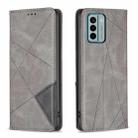 For Nokia G22 Prismatic Invisible Magnetic Leather Phone Case(Grey) - 1