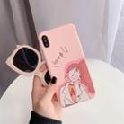For iPhone X / XS TPU Matte Mobile Phone Case(A Word Girl) - 1