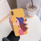 For iPhone X / XS TPU Matte Mobile Phone Case(Blowing Girl) - 1