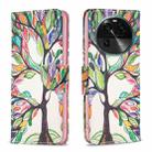 For OPPO Find X6 5G Colored Drawing Pattern Leather Phone Case(Tree Life) - 1