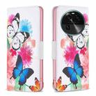 For OPPO Find X6 5G Colored Drawing Pattern Leather Phone Case(Butterflies) - 1