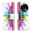 For OPPO Find X6 Pro 5G Colored Drawing Pattern Leather Phone Case(Sun Flower) - 1