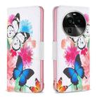 For OPPO Find X6 Pro 5G Colored Drawing Pattern Leather Phone Case(Butterflies) - 1