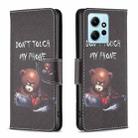 For Xiaomi Redmi Note 12 4G Global Colored Drawing Pattern Leather Phone Case(Bear) - 1
