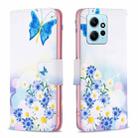 For Xiaomi Redmi Note 12 4G Global Colored Drawing Pattern Leather Phone Case(Butterfly Love) - 1