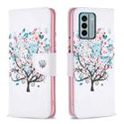 For Nokia G22 Colored Drawing Pattern Leather Phone Case(Tree) - 1