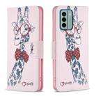 For Nokia G22 Colored Drawing Pattern Leather Phone Case(Deer) - 1