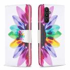 For Samsung Galaxy A24 4G Colored Drawing Pattern Leather Phone Case(Sun Flower) - 1
