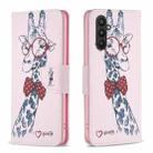 For Samsung Galaxy A24 4G Colored Drawing Pattern Leather Phone Case(Deer) - 1