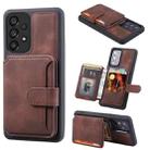 For Samsung Galaxy A53 5G Skin Feel Dream Anti-theft Brush Shockproof Portable Skin Card Bag Phone Case(Coffee) - 1