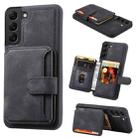 For Samsung Galaxy S22+ 5G Skin Feel Dream Anti-theft Brush Shockproof Portable Skin Card Bag Phone Case(Black) - 1