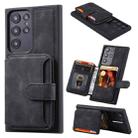 For Samsung Galaxy S22 Ultra 5G Skin Feel Dream Anti-theft Brush Shockproof Portable Skin Card Bag Phone Case(Black) - 1