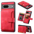 For Google Pixel 6a Skin Feel Dream Anti-theft Brush Shockproof Portable Skin Card Bag Phone Case(Red) - 1