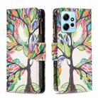 For Xiaomi Redmi Note 12 4G Global Colored Drawing Pattern Zipper Leather Phone Case(Big Tree) - 1