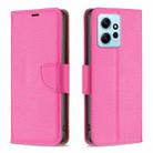 For Xiaomi Redmi Note 12 4G Global Litchi Texture Pure Color Leather Phone Case(Rose Red) - 1