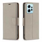 For Xiaomi Redmi Note 12 4G Global Litchi Texture Pure Color Leather Phone Case(Grey) - 1