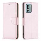 For Nokia G22 Litchi Texture Pure Color Leather Phone Case(Rose Gold) - 1