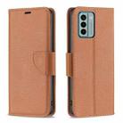 For Nokia G22 Litchi Texture Pure Color Leather Phone Case(Brown) - 1