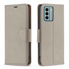 For Nokia G22 Litchi Texture Pure Color Leather Phone Case(Grey) - 1
