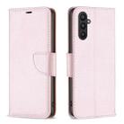 For Samsung Galaxy A24 4G Litchi Texture Pure Color Leather Phone Case(Rose Gold) - 1