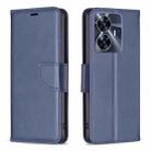 For Realme C55 Lambskin Texture Leather Phone Case(Blue) - 1