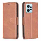 For Xiaomi Redmi Note 12 4G Global Lambskin Texture Leather Phone Case(Brown) - 1