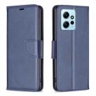 For Xiaomi Redmi Note 12 4G Global Lambskin Texture Leather Phone Case(Blue) - 1