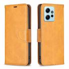 For Xiaomi Redmi Note 12 4G Global Lambskin Texture Leather Phone Case(Yellow) - 1