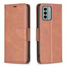 For Nokia G22 Lambskin Texture Leather Phone Case(Brown) - 1