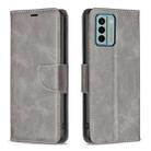 For Nokia G22 Lambskin Texture Leather Phone Case(Grey) - 1